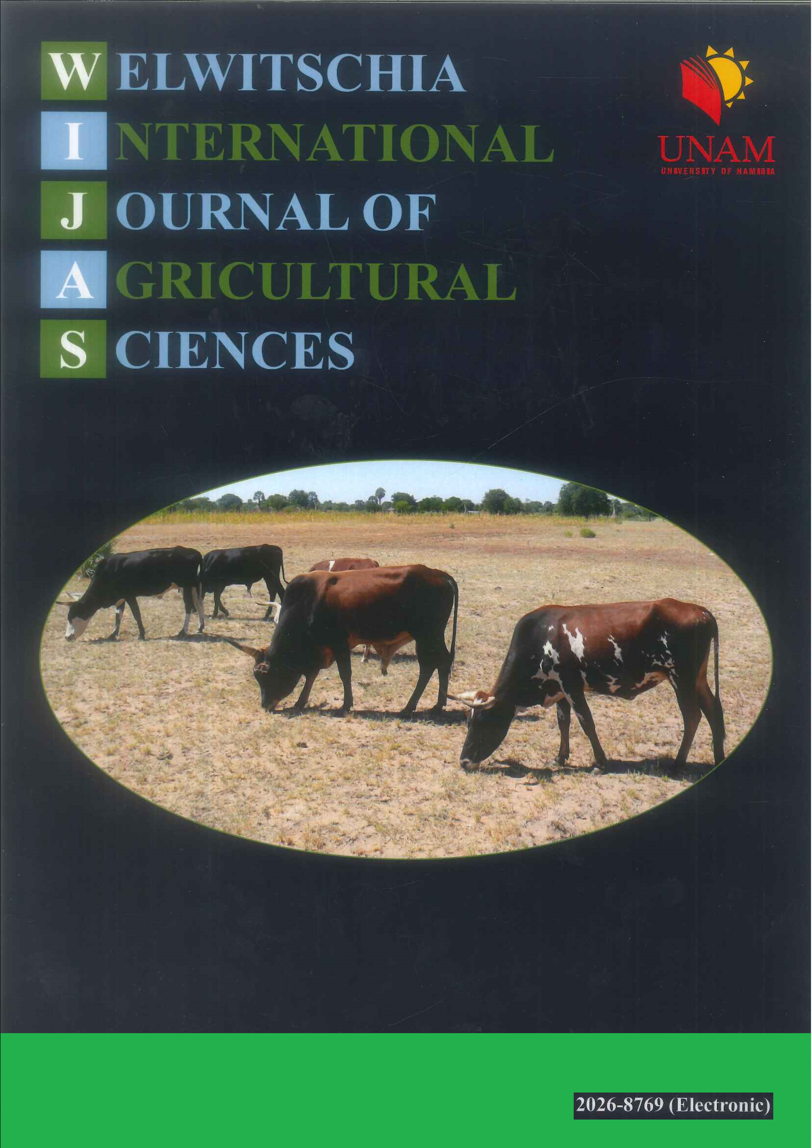 					View Vol. 3 No. 1 (2022): Welwitschia International Journal of Agricultural Sciences
				